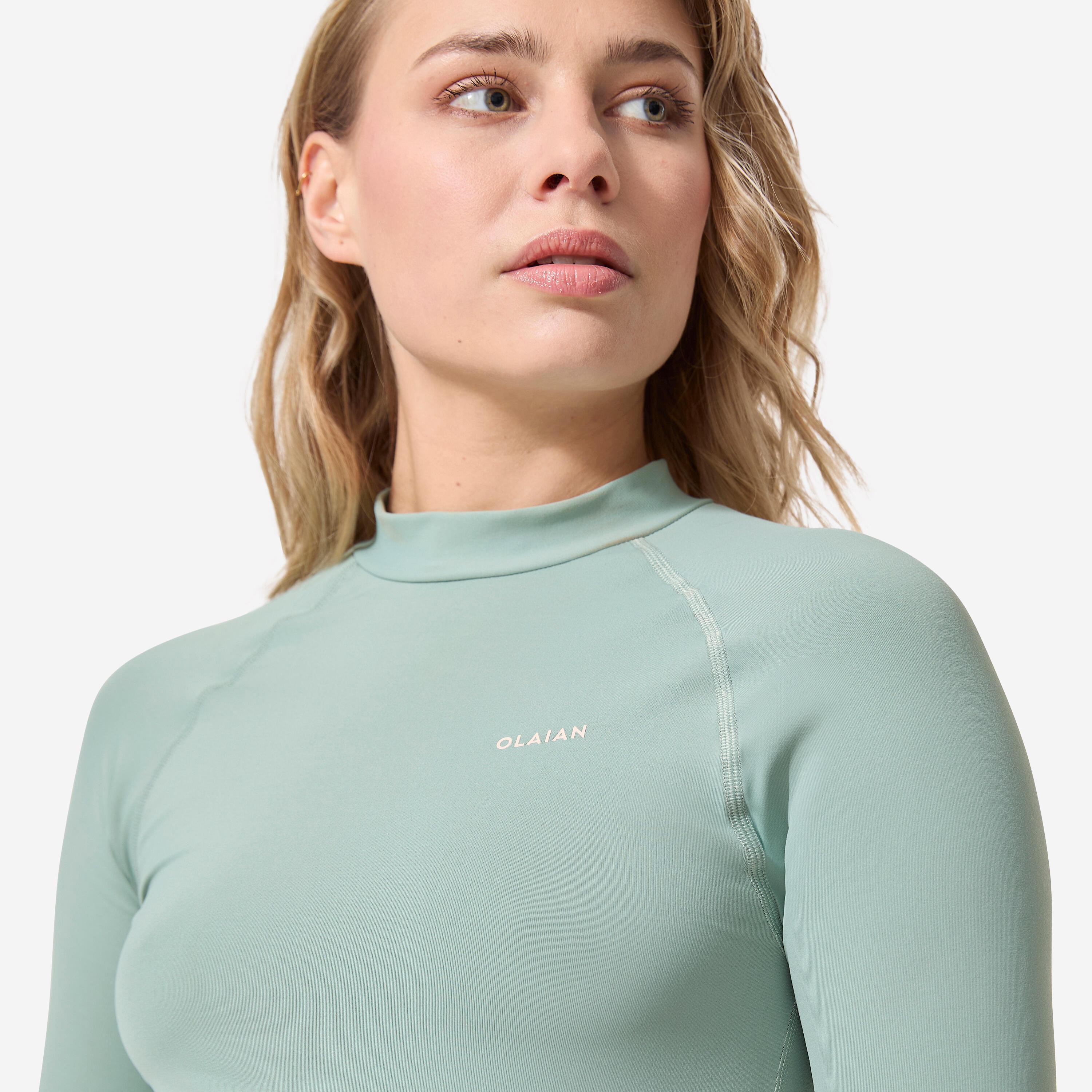 DECATHLON  Maglia protezione UV maniche corte surf 100 donna poliestere 