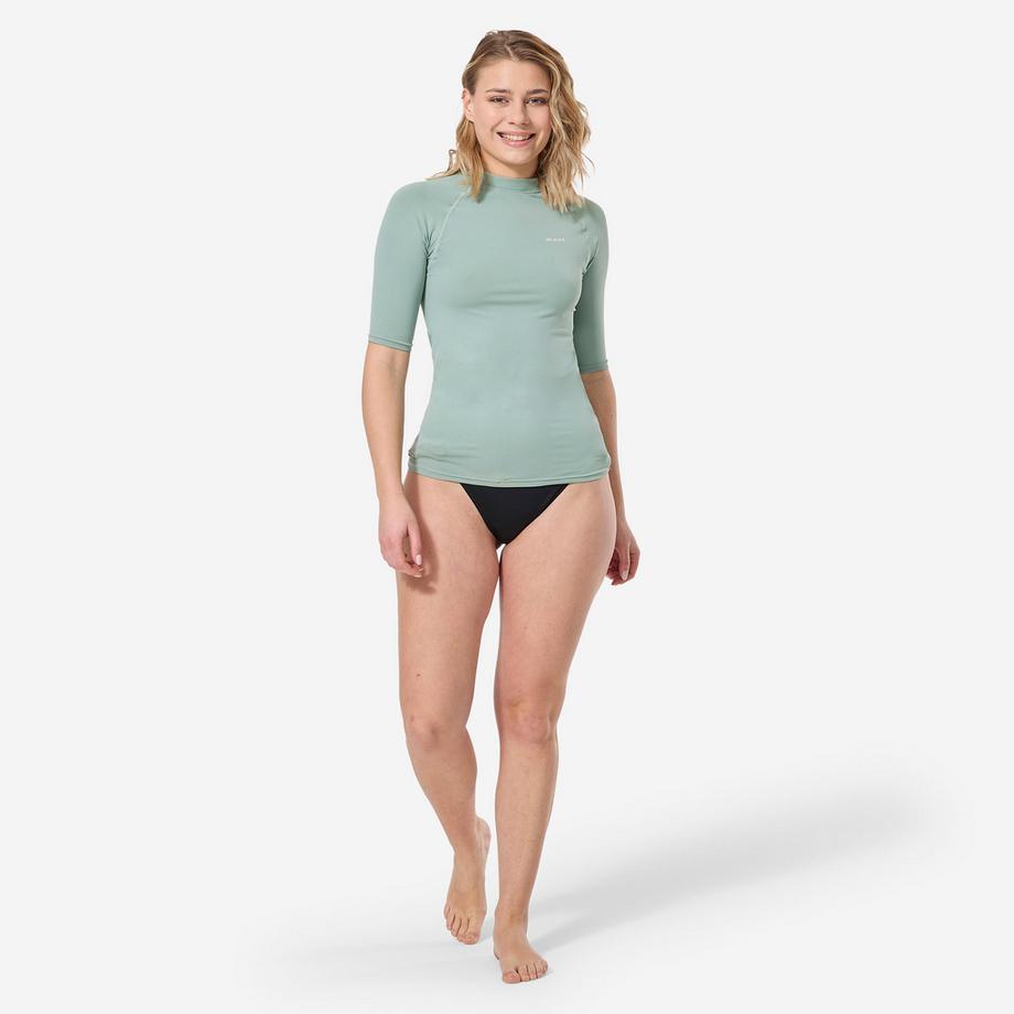 DECATHLON  Maglia protezione UV maniche corte surf 100 donna poliestere 