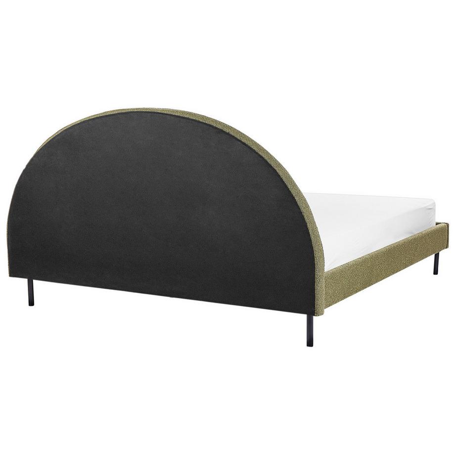 Beliani Bett mit Lattenrost aus Bouclé Retro MARGUT  