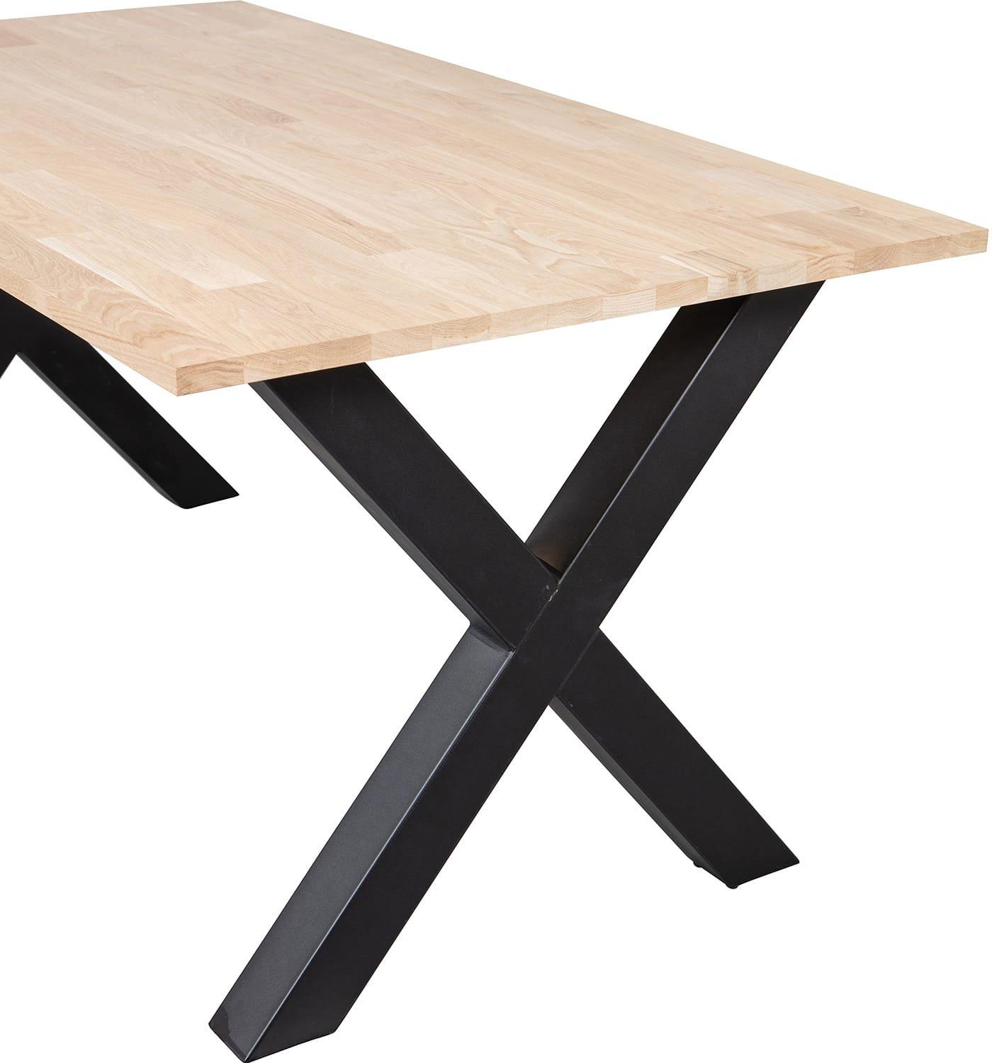 mutoni Table à manger Tablo chêne FSC 180x90 pied Alkmaar  