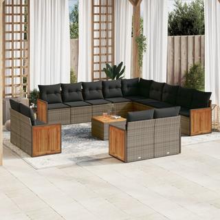 VidaXL set divano da giardino Polirattan  