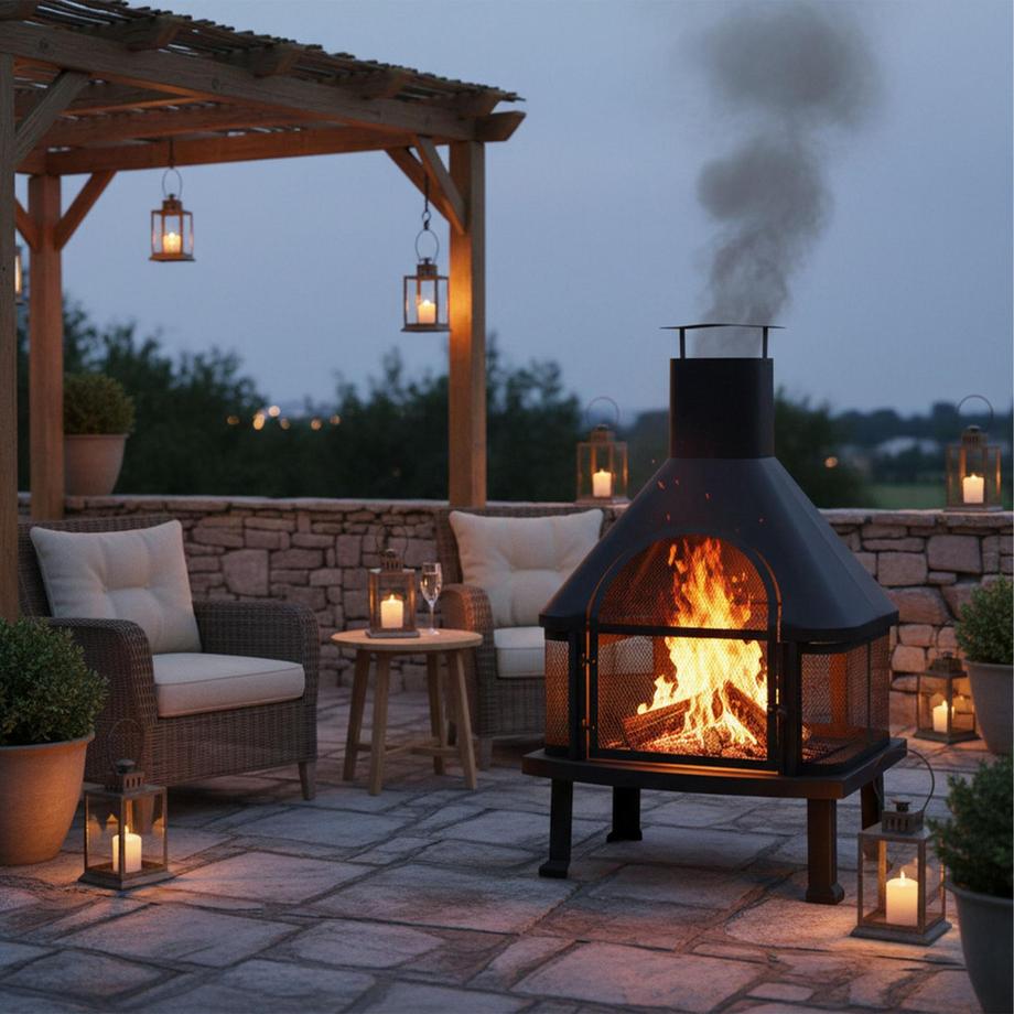 Réchaud d'extérieur avec grill