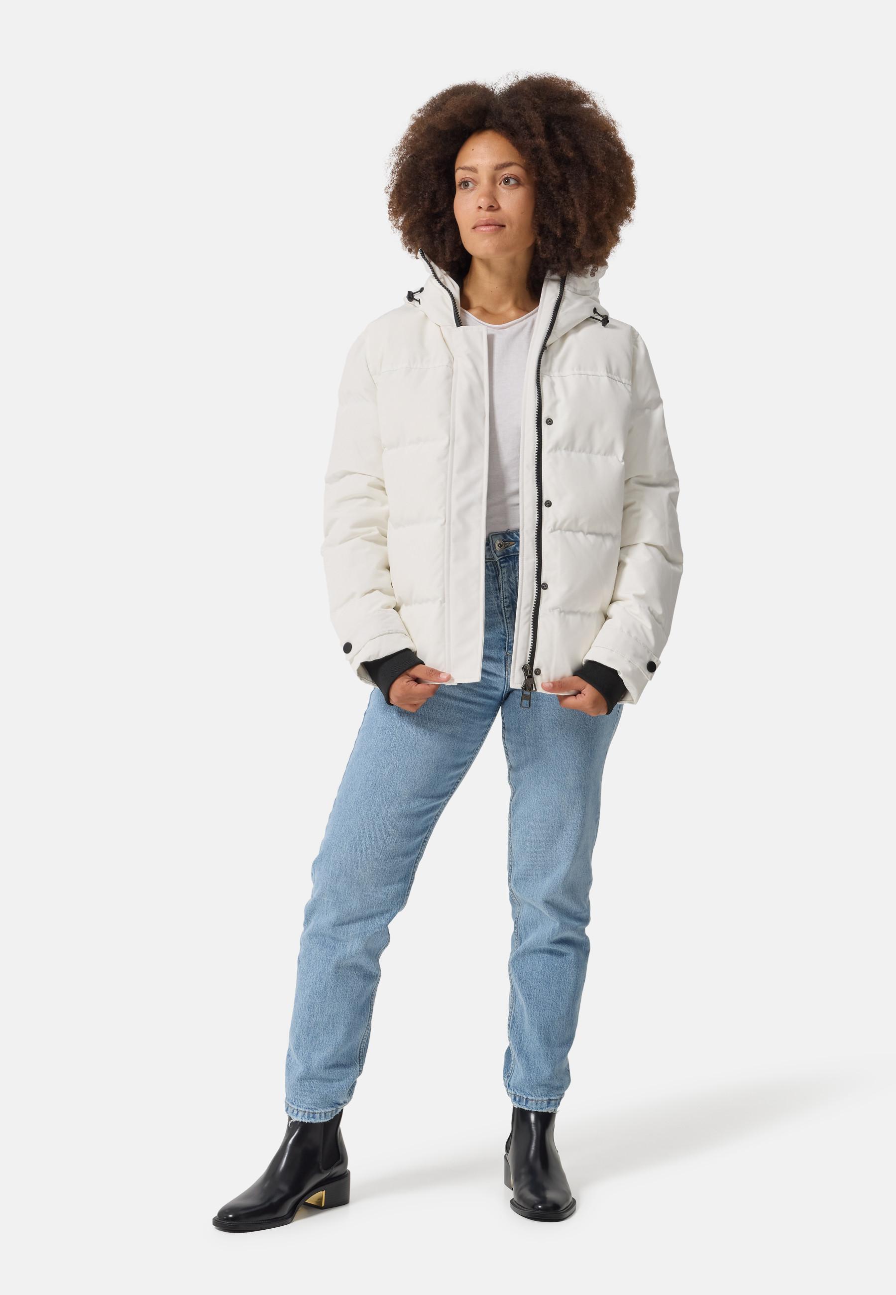 CASH-MERE.CH Parka in piumino con cappuccio e fodera in cashmere  