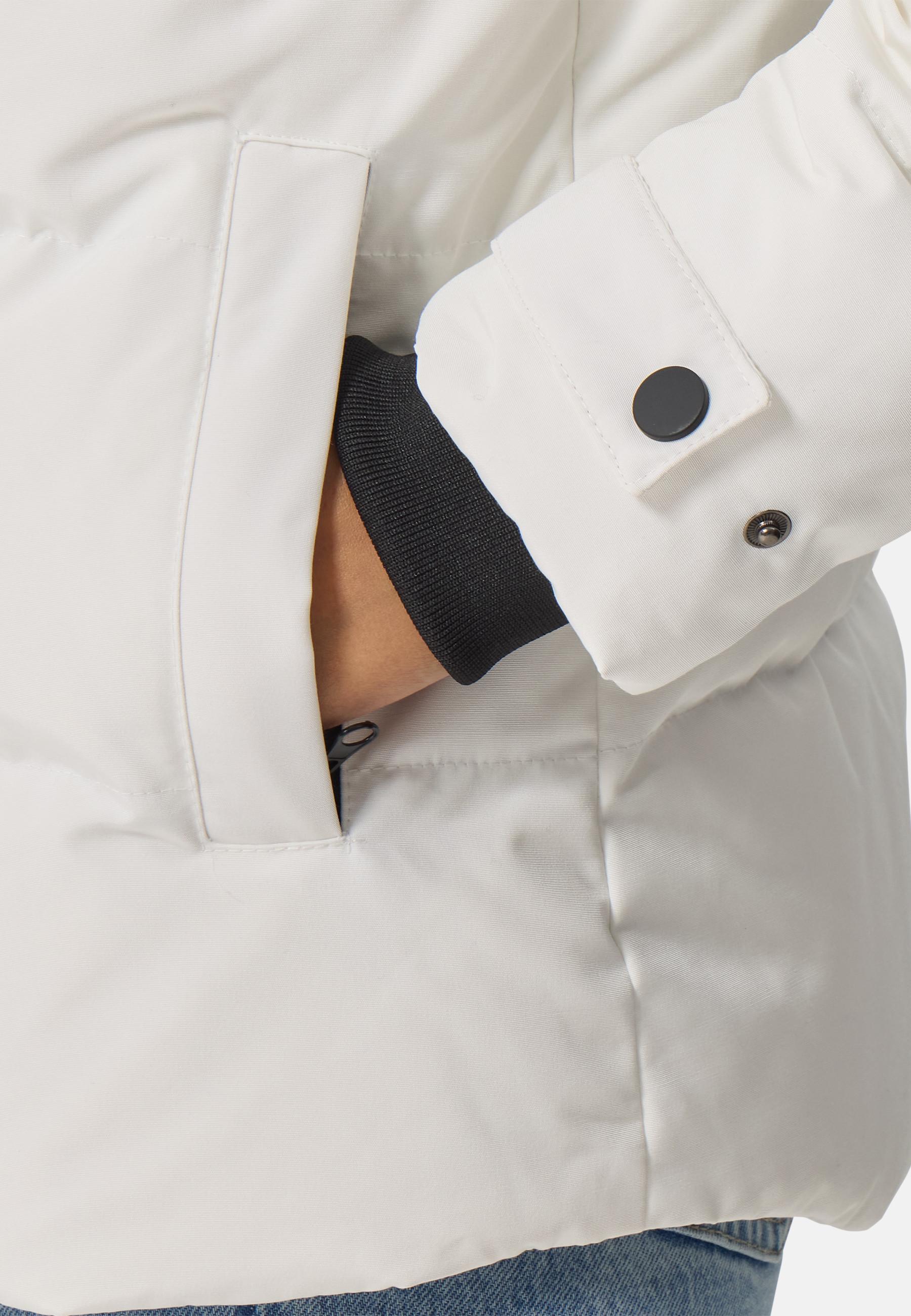 CASH-MERE.CH Parka in piumino con cappuccio e fodera in cashmere  