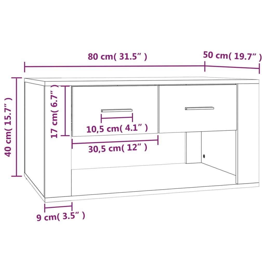 VidaXL Table basse bois d'ingénierie  