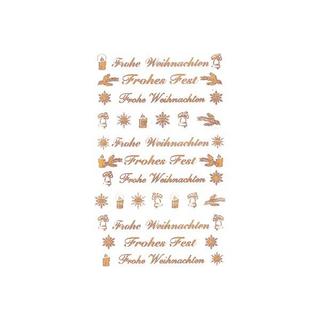 Z-DESIGN Z-DESIGN Folie transp./gold 76x120mm 52391 Frohe Weihnachten 2 Stück  