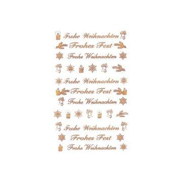 Z-DESIGN Folie transp./gold 76x120mm 52391 Frohe Weihnachten 2 Stück