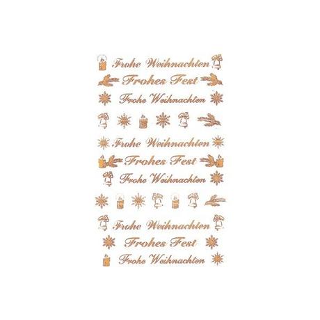 Z-DESIGN Z-DESIGN Folie transp./gold 76x120mm 52391 Frohe Weihnachten 2 Stück  