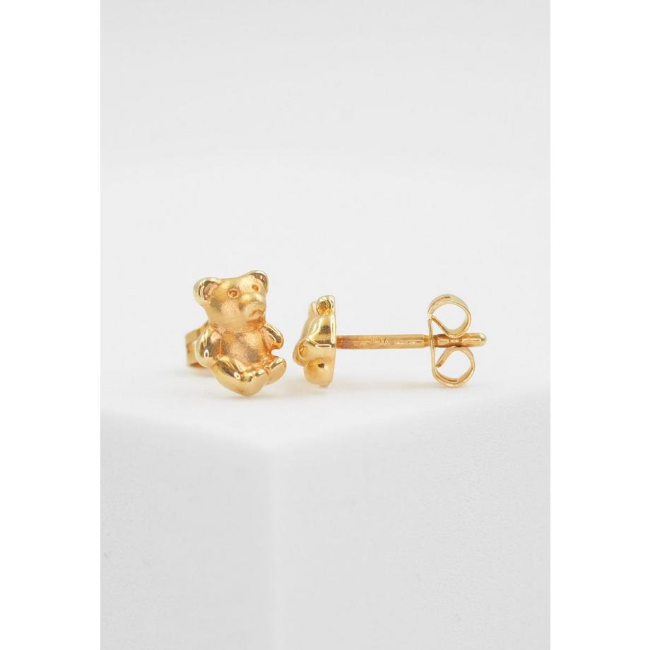 MUAU Schmuck  Ohrstecker Gelbgold 750, 8x6mm 