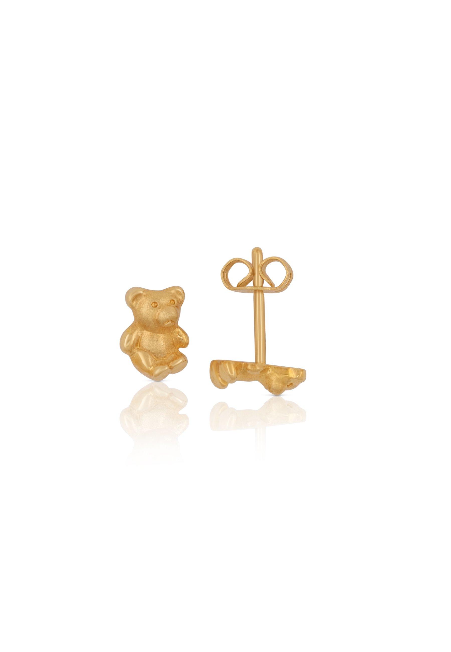 MUAU Schmuck  Ohrstecker Gelbgold 750, 8x6mm 