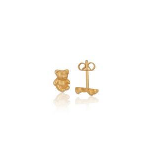 MUAU Schmuck  Clous d'oreilles or jaune 750, 8x6mm 