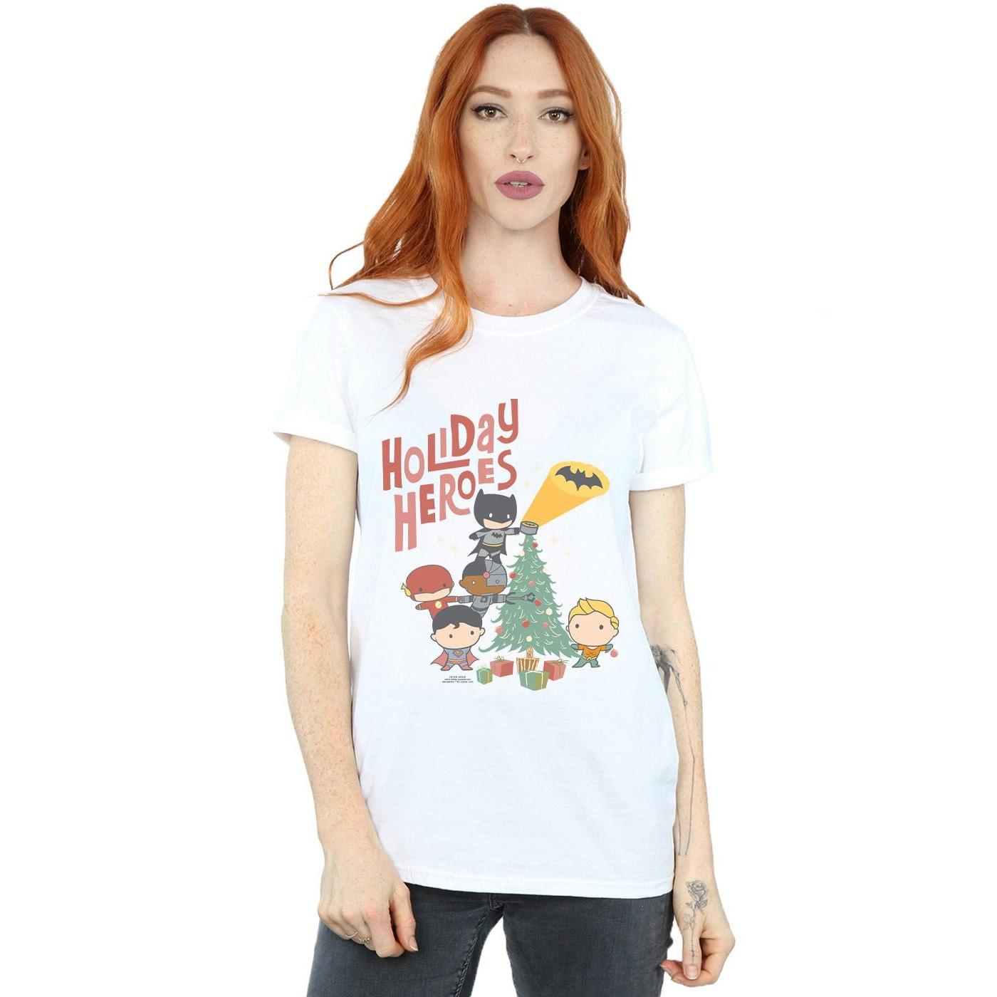 DC COMICS  Justice League Holiday Heroes TShirt 