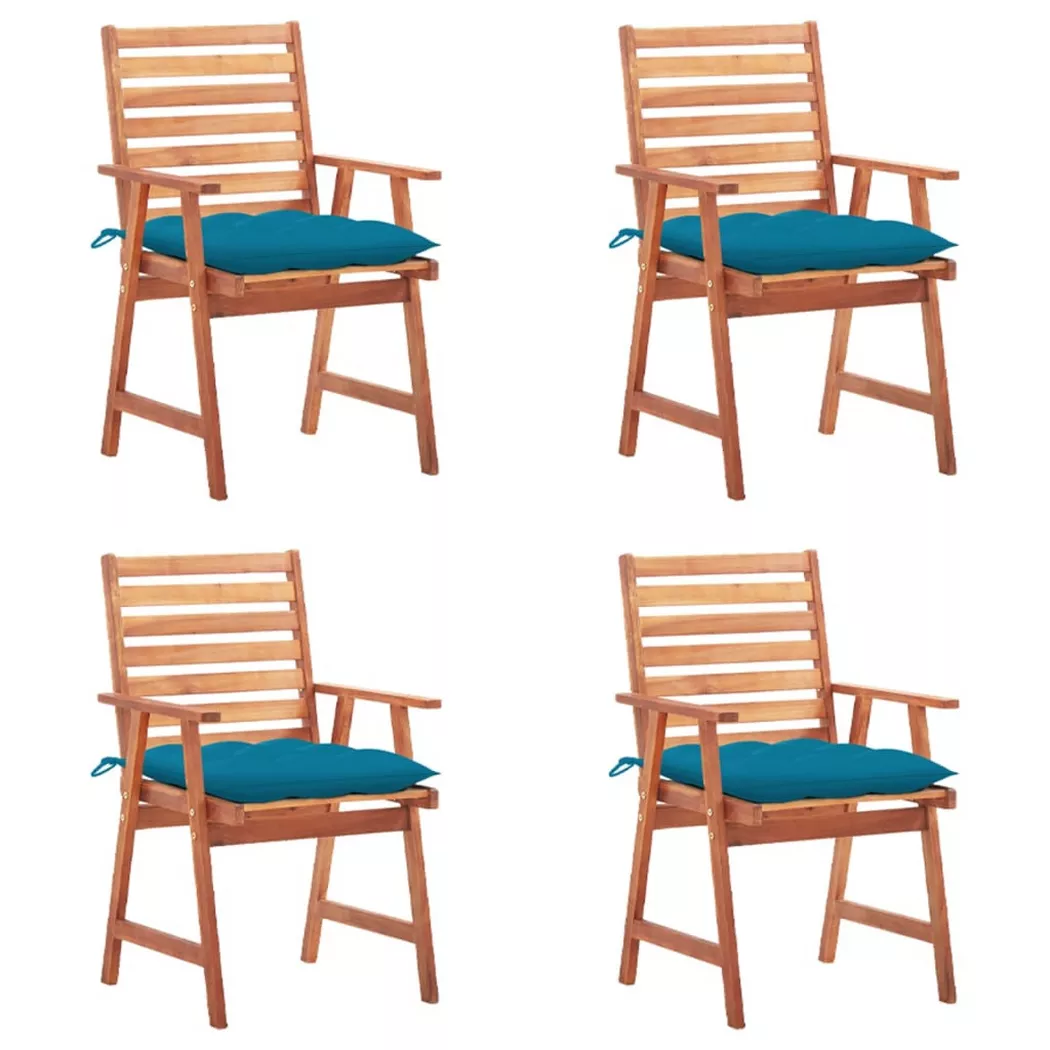 VidaXL - Gartenstuhl akazienholz, One Size, Blau