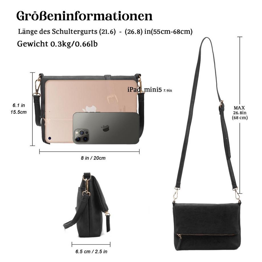 Only-bags.store Kleine Handtasche Umhängetasche Umhängetasche aus PU-Leder  