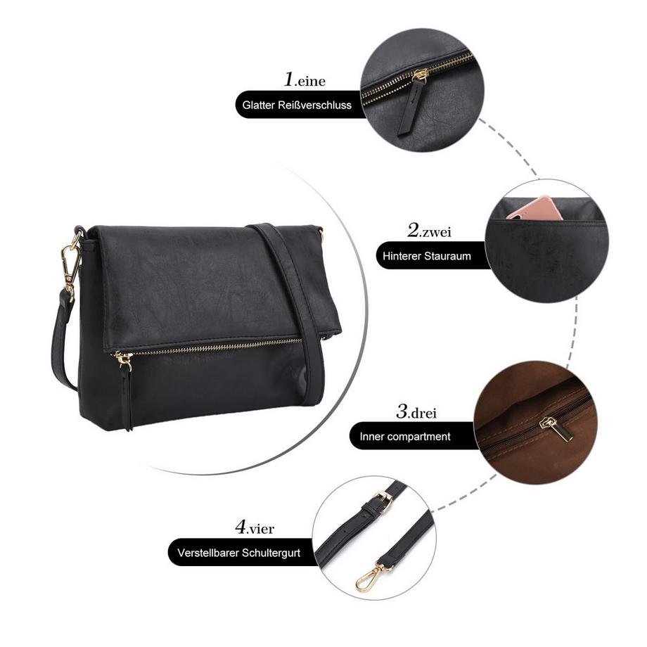 Only-bags.store Kleine Handtasche Umhängetasche Umhängetasche aus PU-Leder  