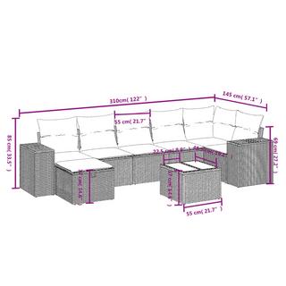 VidaXL Garten sofagarnitur poly-rattan  