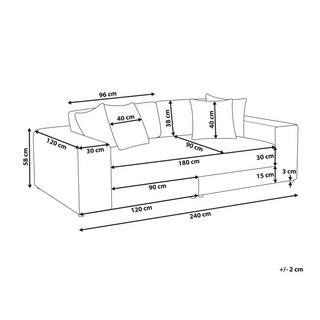 Beliani 3 Sitzer Sofa aus Polyester Modern GLORVIKA  