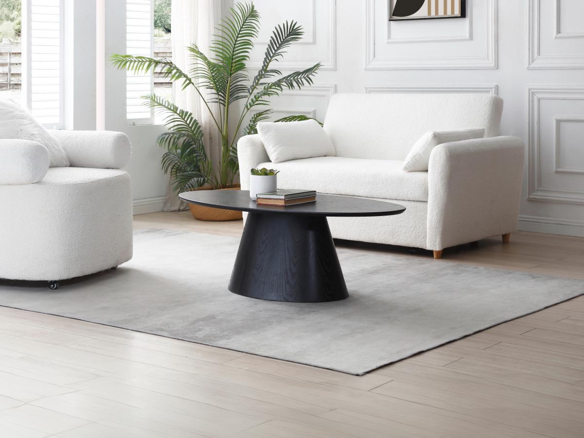 Vente-unique Table basse en MDF - Noir - ANTELADA  