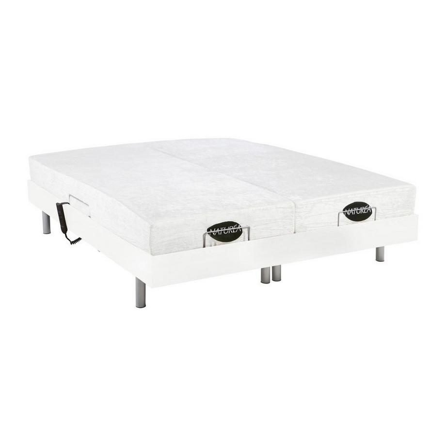 NATUREA Lit électrique relaxation tout plots matelas mémoire de forme bambou LYSIS III de NATUREA moteurs OKIN 2  