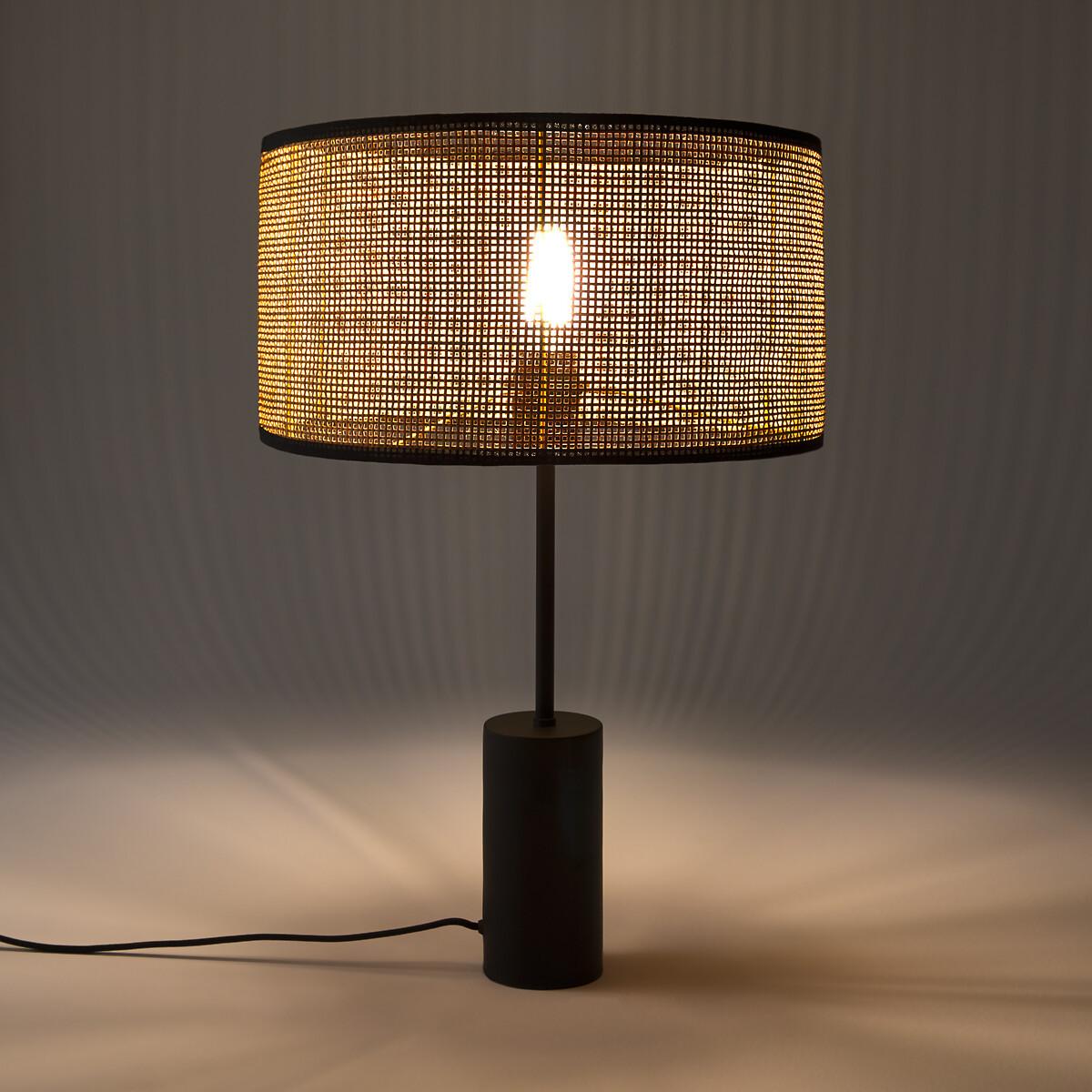 La Redoute Intérieurs Lampe à poser métal fer et cannage  