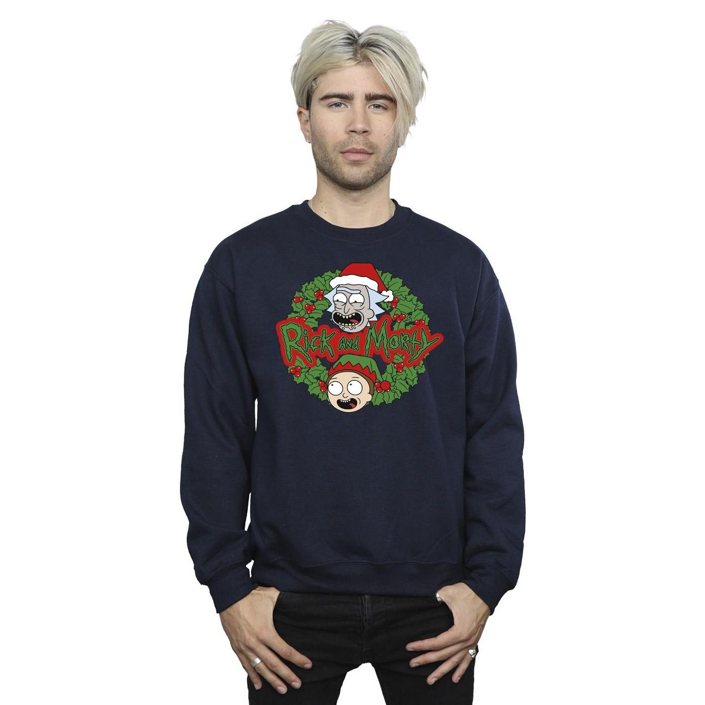 Rick And Morty Rick and Morty Weihnachtskranz Sweatshirt  