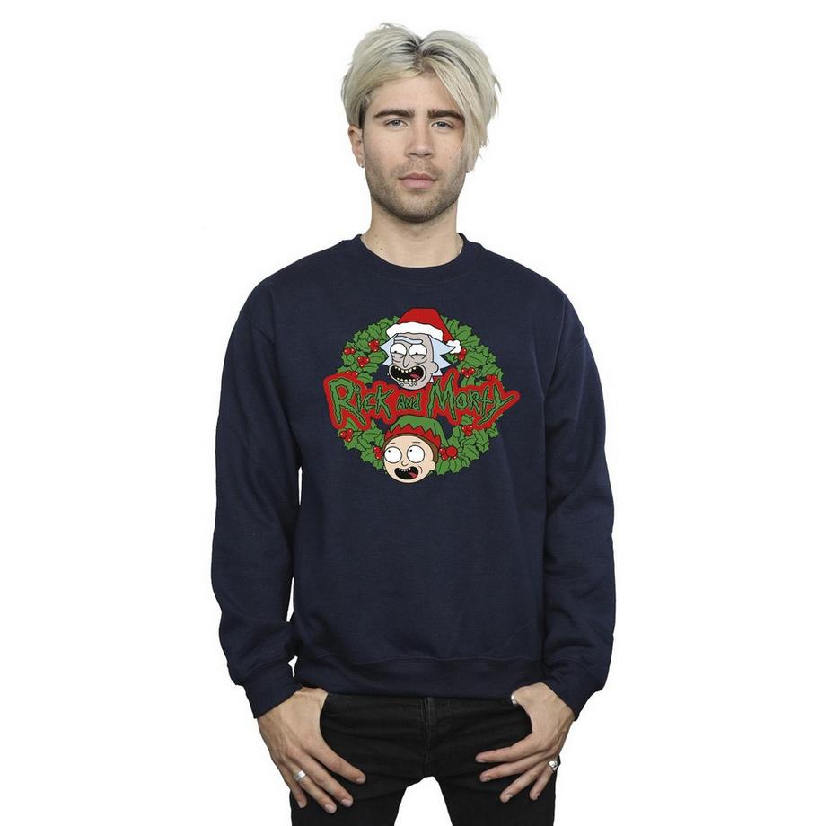 Rick And Morty Rick and Morty Sweatshirt Couronne de Noël  