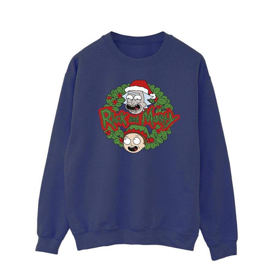 Rick And Morty Rick and Morty Sweatshirt Couronne de Noël  