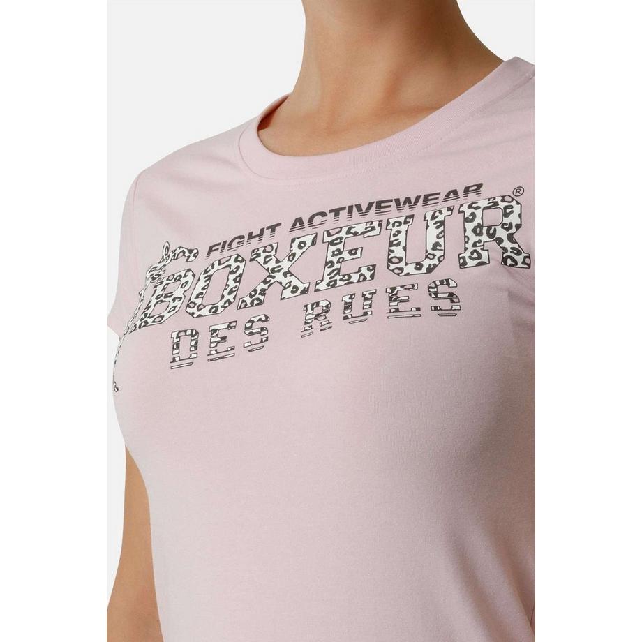 BOXEUR DES RUES Front Logo Rundhals T-Shirt  