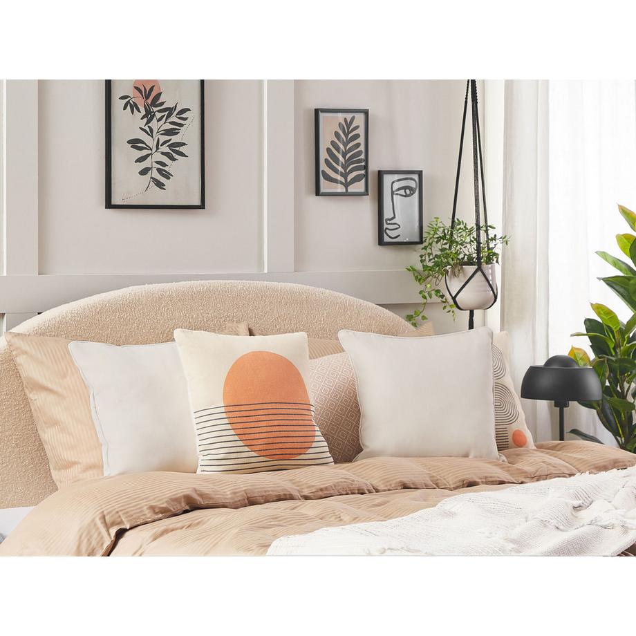 Beliani Set di 2 cuscini en Cotone Scandinavo HELIOTROPE  