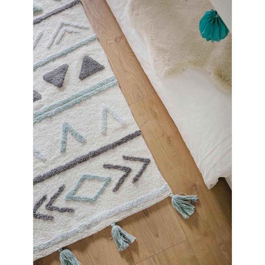 Benuta Waschbarer Kinderteppich Levi Blau  