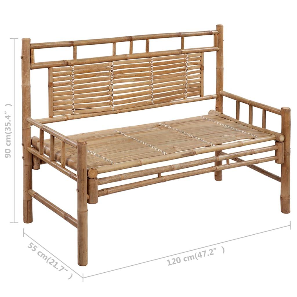 VidaXL Banc de jardin bambou  