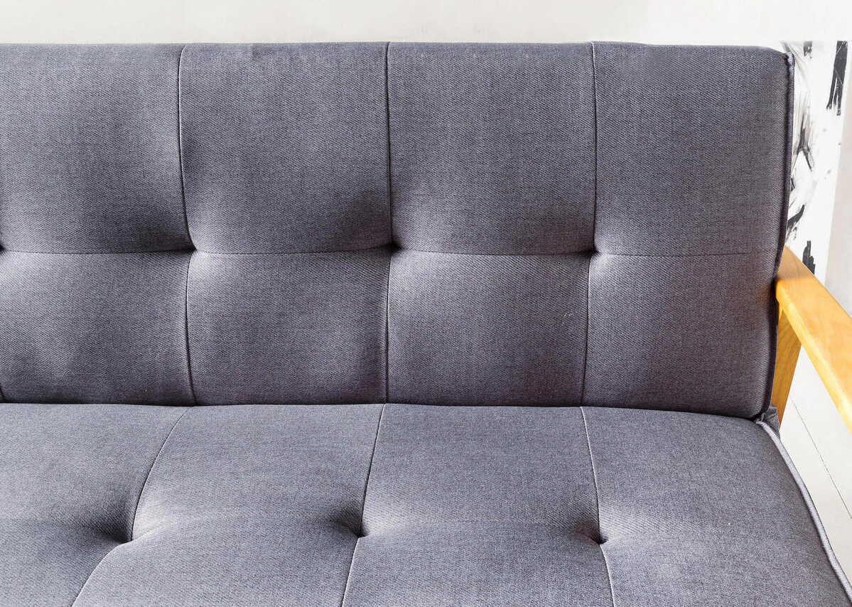 mutoni Canapé-lit 190x85x81cm gris foncé Tissu  