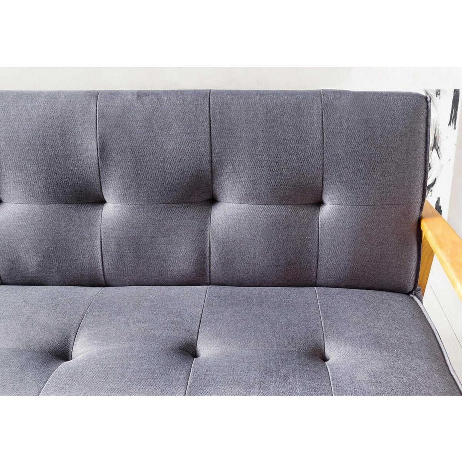 mutoni Schlafsofa 190x85x81cm dunkelgrau Webstoff  