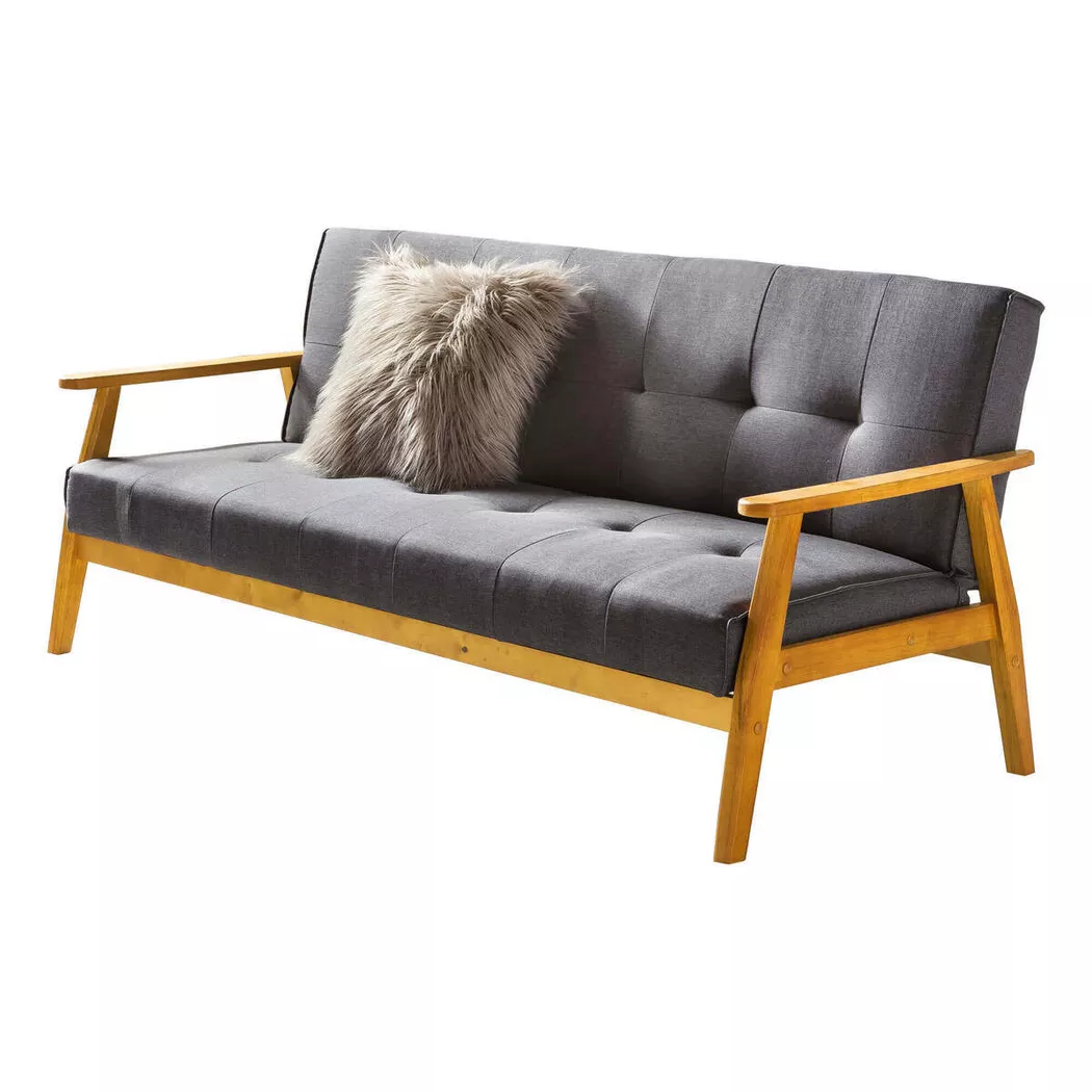 SalesFever Schlafsofa "Skagen 3-Sitzer Sofa" Holzgestell Sofa: Entspannung und Schlaf auf 190cm Breite