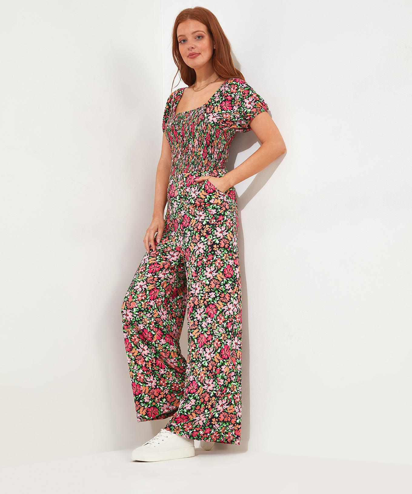 Joe Browns  Blumiger geraffter Jumpsuit mit weiten Beinen 