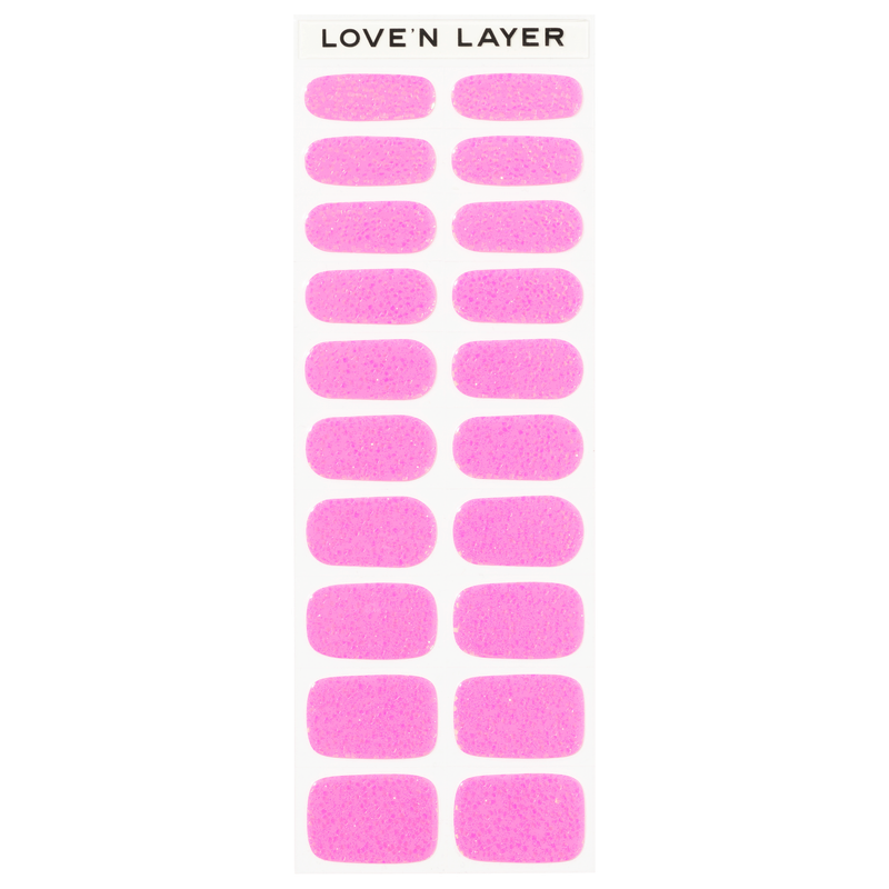 Lovenlayer  adesivi per unghie Autocollants pour ongles Square Sparkle Pink 