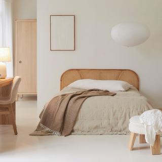 Tikamoon Testiera in legno di mindi massello e rattan da 160 cm Billie  