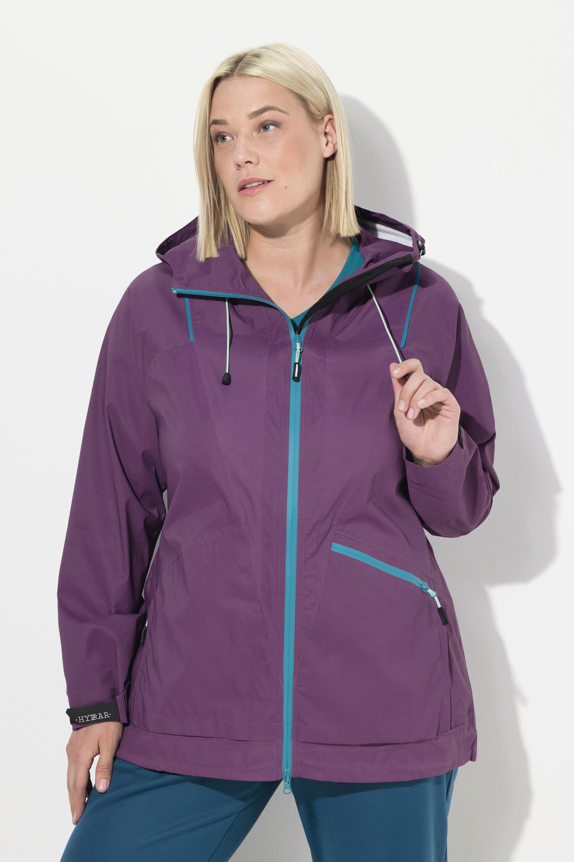 Ulla Popken  Funktionsjacke, wasserdicht, 2-Wege-Zipper, Reflektor 