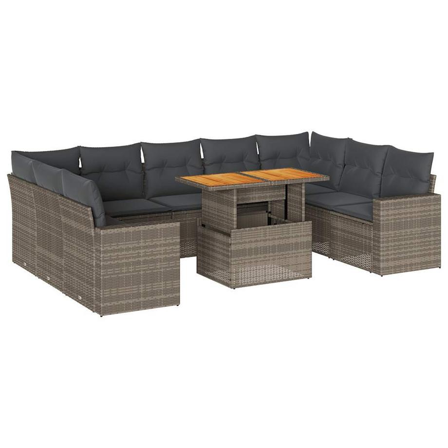 set di divani da giardino Polirattan