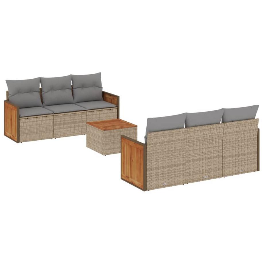 set divano da giardino Polirattan