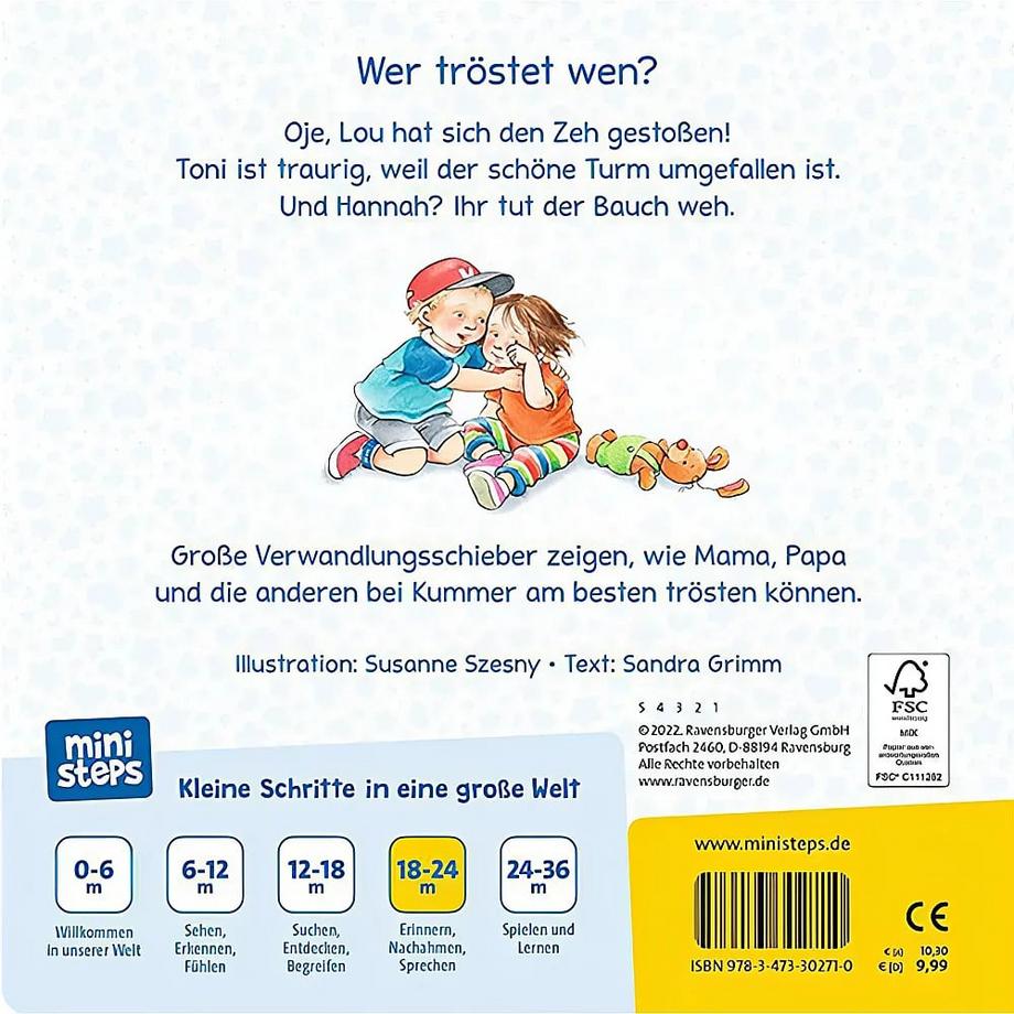 ministeps Trösten, pusten, wieder gut! Grimm, Sandra; Szesny, Susanne (Illustrationen) Copertina rigida 