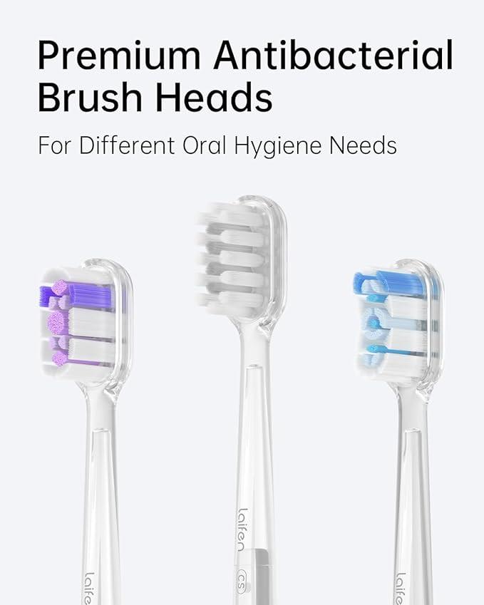 Laifen Brosse à dents électrique Wave + 3 têtes de rechange (Super-Clean)  