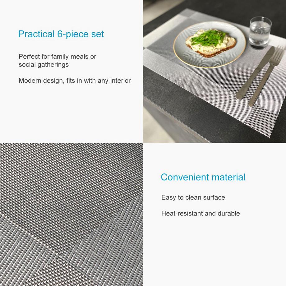 Intirilife 6x Platzset aus PVC  