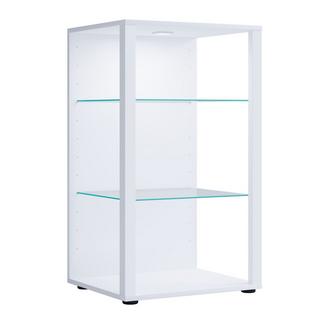 VCM Glasvitrine stehend | Vitrine Glas mit ESG-Sicherheitsglas | Maße ca .H. 90 x B. 52 x T. 44 cm | Standvitrine Glas | Modern und platzsparend | Glas  