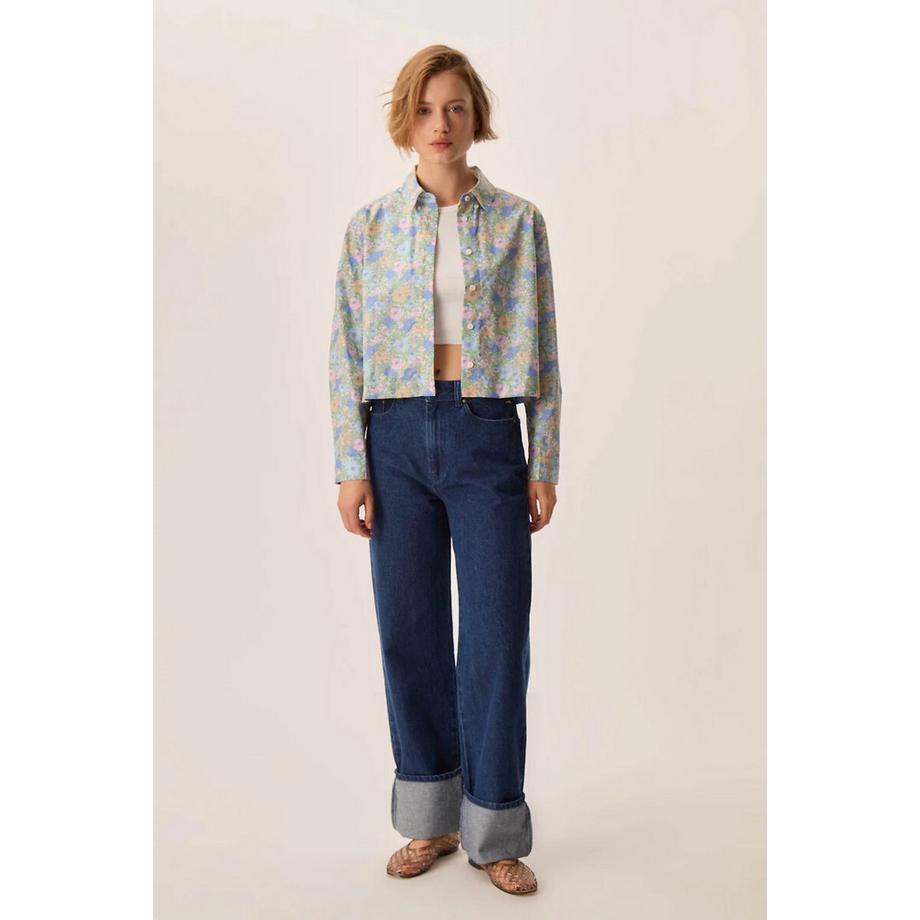 Des Petits Hauts Camicia Corta Tessuto Liberty  