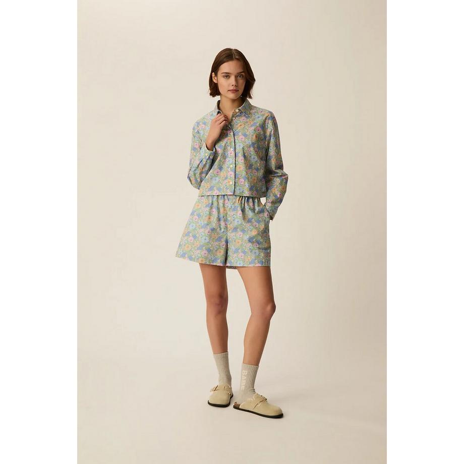 Des Petits Hauts Camicia Corta Tessuto Liberty  
