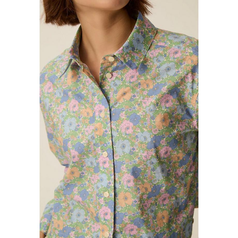 Des Petits Hauts Camicia Corta Tessuto Liberty  