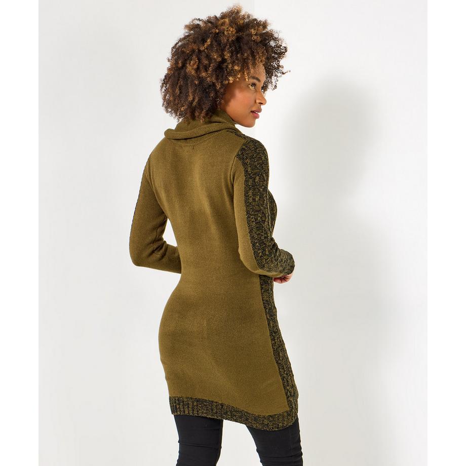 Joe Browns Maglione mélange bicolore a collo alto con orlo a V  