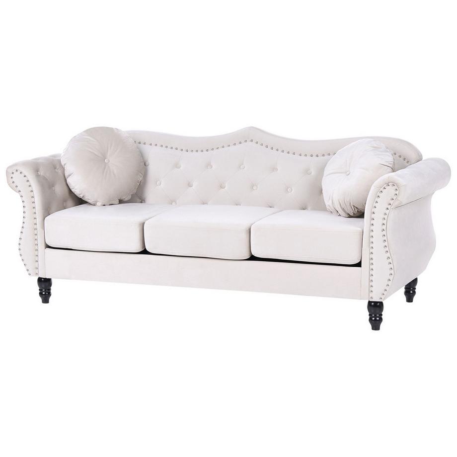 Beliani 3 Sitzer Sofa aus Samtstoff Glamourös SKIEN  