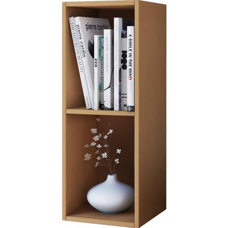 VCM Holz CD DVD Regal | Aufbewahrung | Maße H. 72 x B. 34 x T. 30 cm | Deko Regal | Bücherregal - Mendas 2 Fächer  